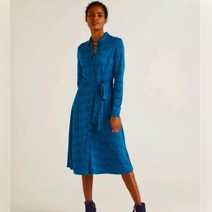 Boden Jersey Teal Midi Shirtdress